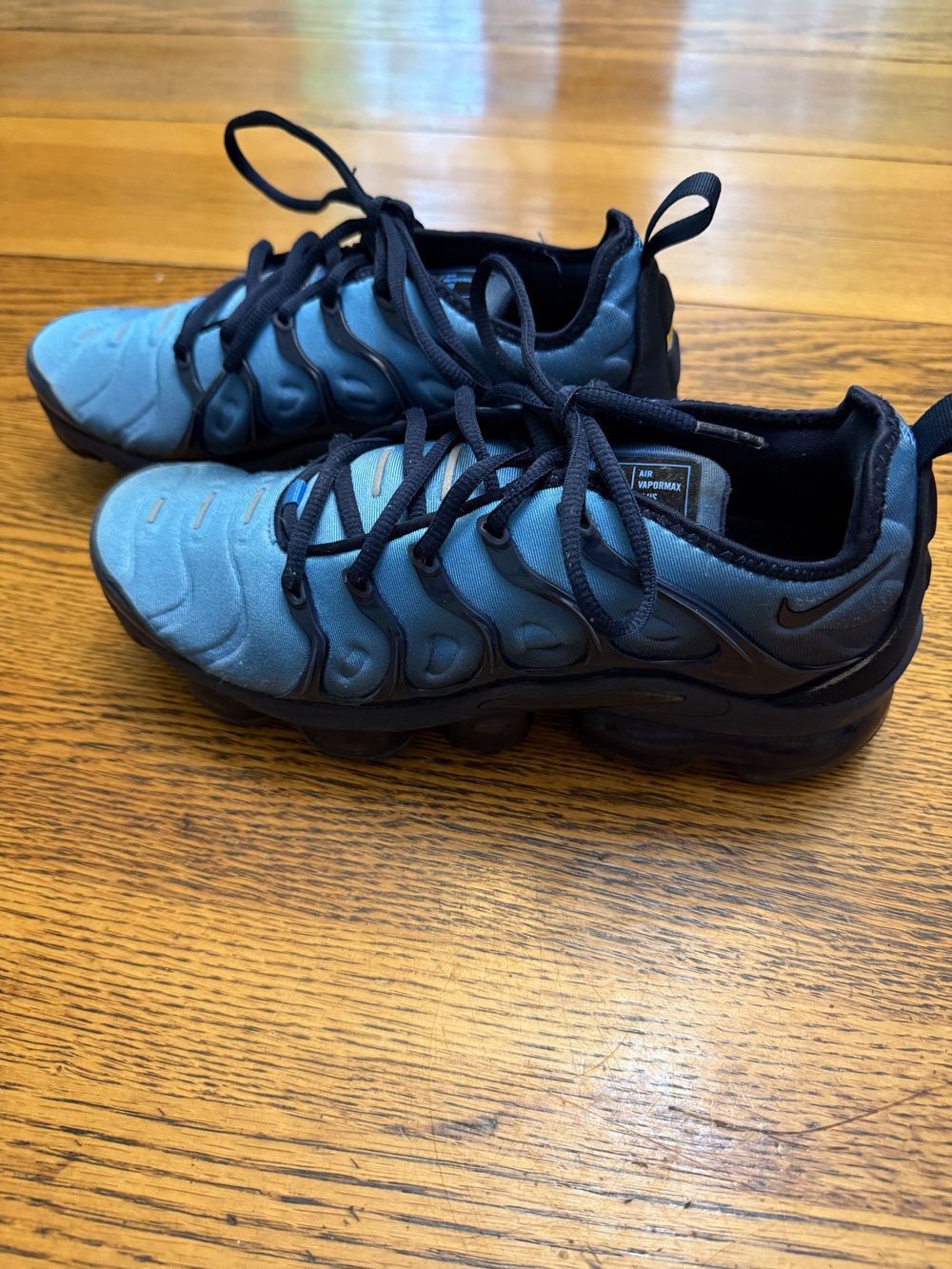 Nike Air VaporMax Plus Shoes Mens Size 8 Blue Black 924453-401 Running Sneakers